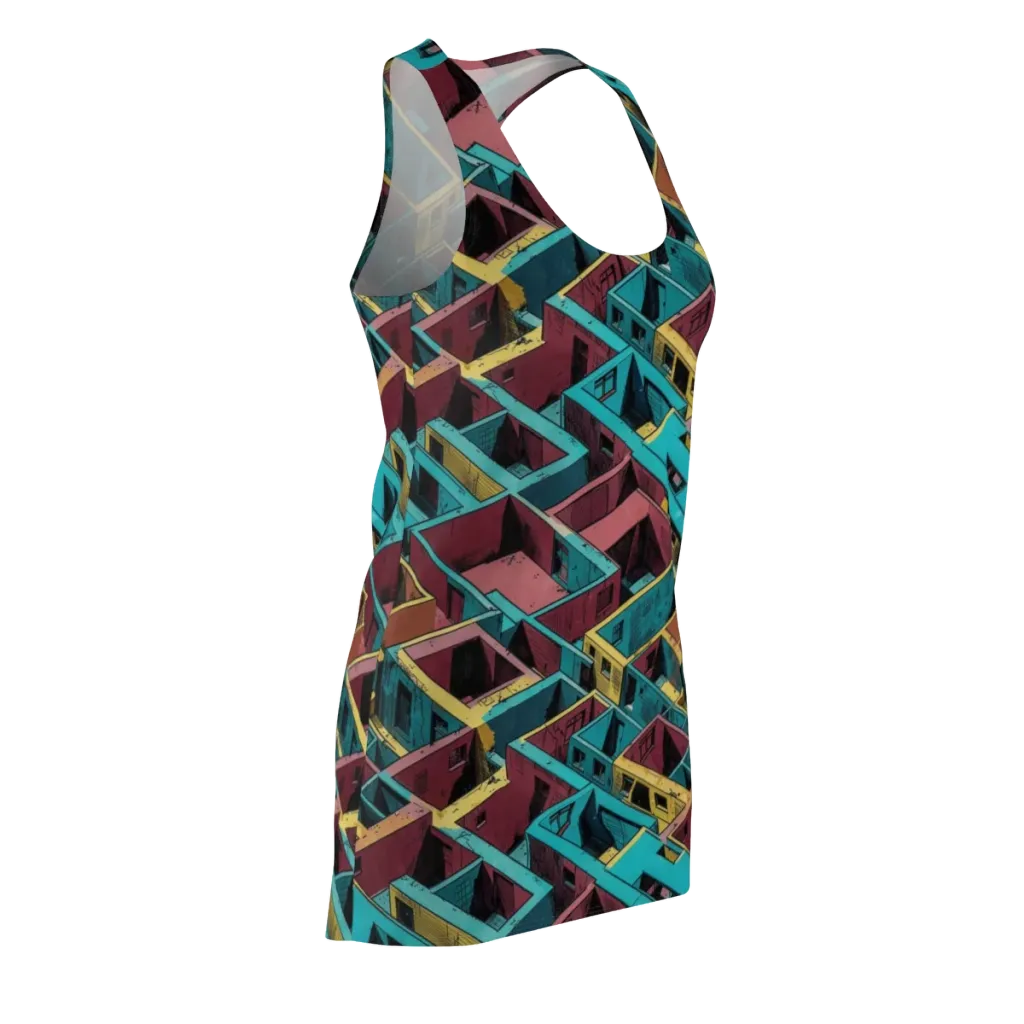 Concrete Kaleidoscope on Racerback Dress — Front Side