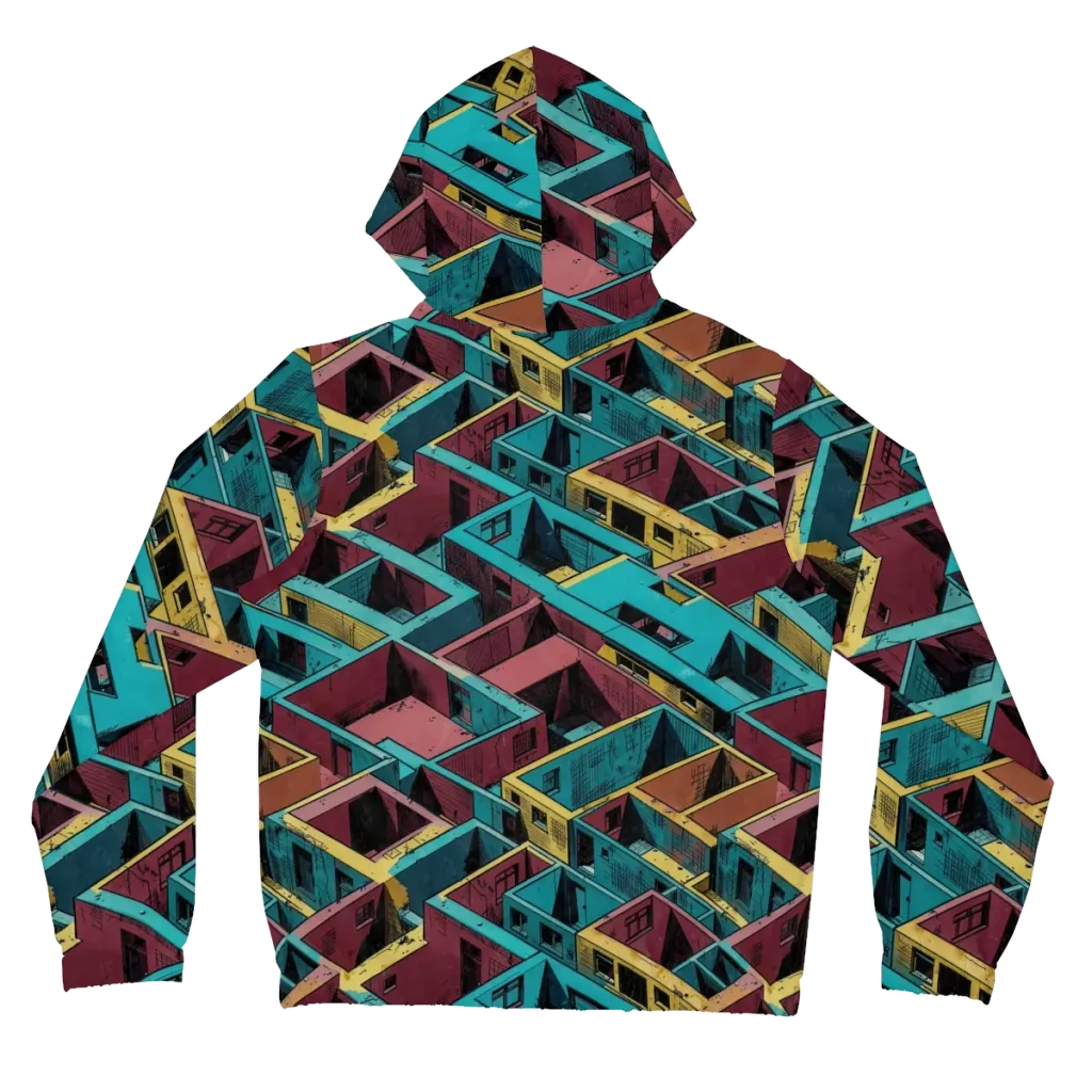 Concrete Kaleidoscope on Women's Full-Zip Hoodie — Back