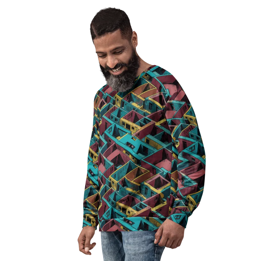 Concrete Kaleidoscope on Sweatshirt — Left Front