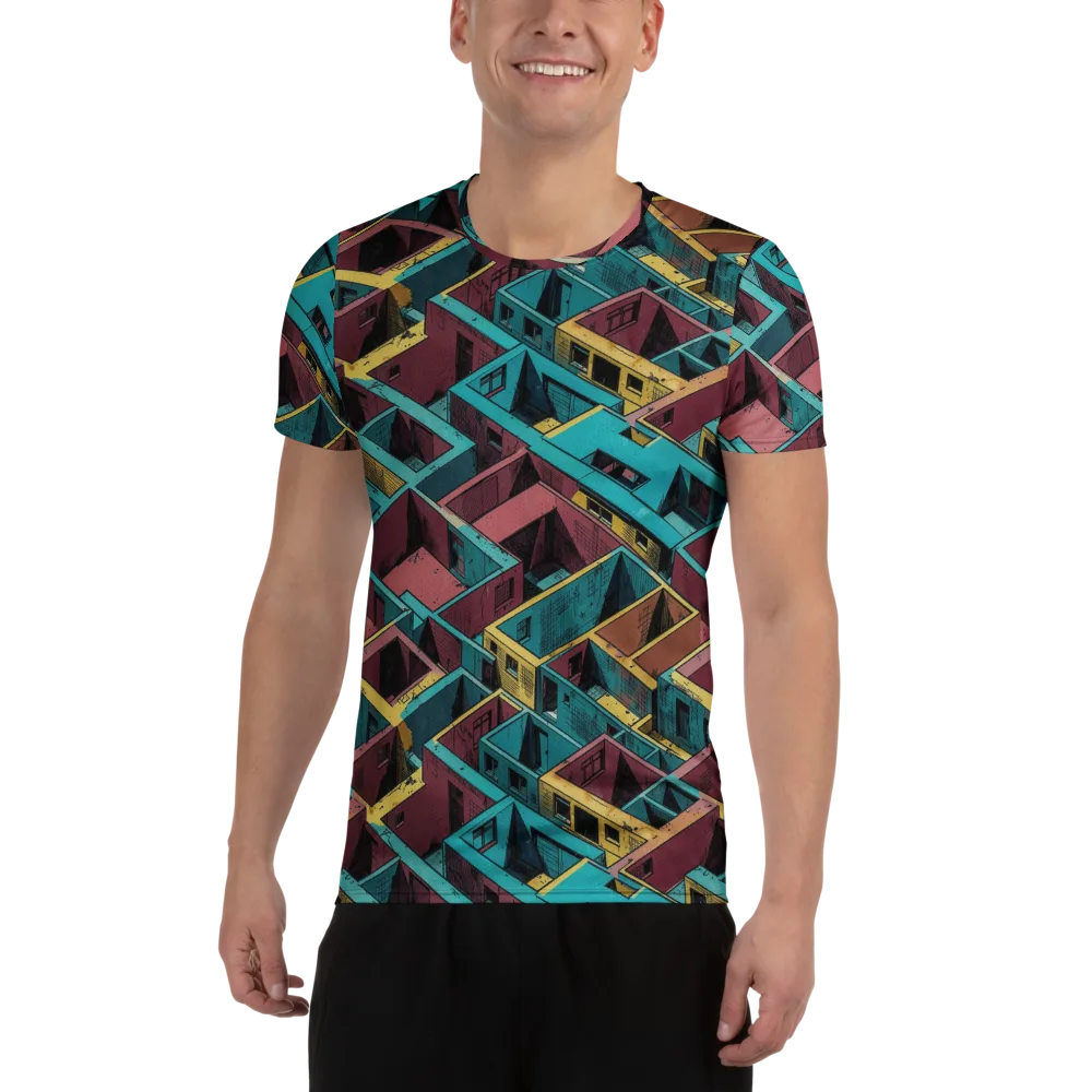 Concrete Kaleidoscope on Men's Athletic T-Shirt — Front