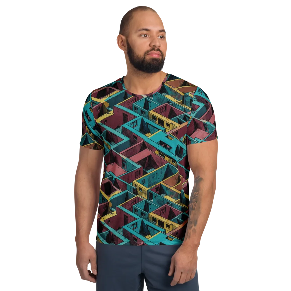 Concrete Kaleidoscope on Men's Athletic T-Shirt — Front
