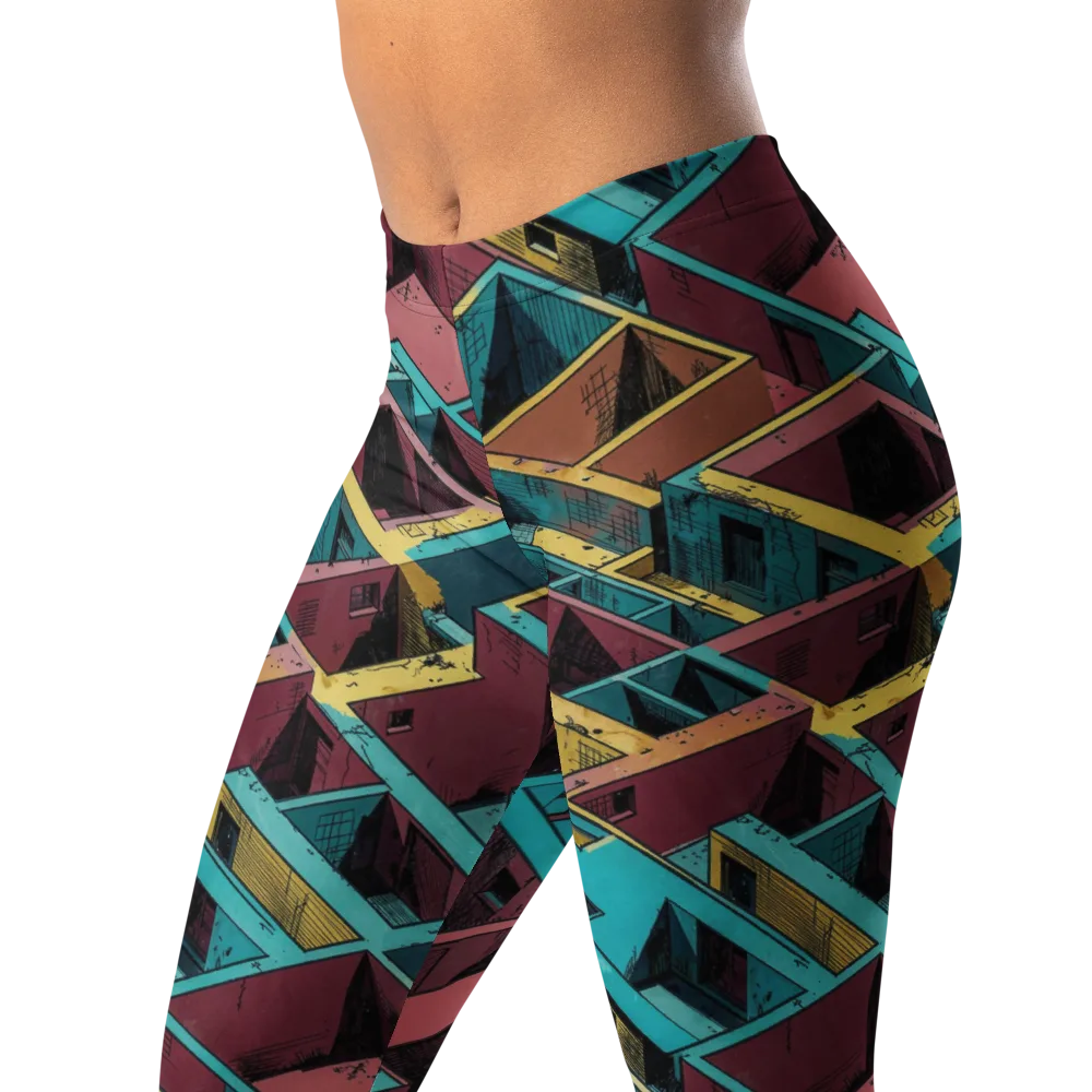 Concrete Kaleidoscope on Leggings — Left Front