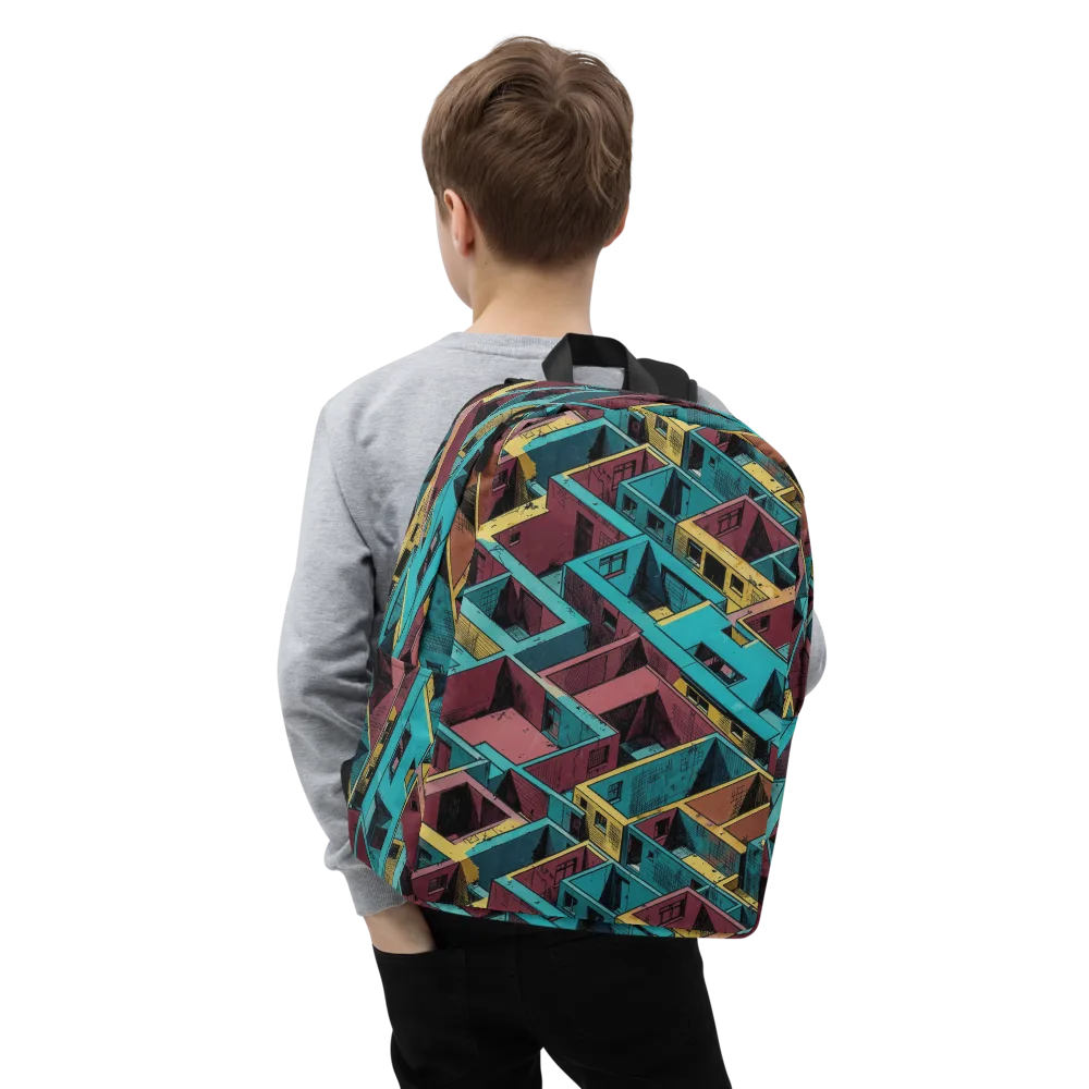 Concrete Kaleidoscope on Minimalist Backpack — Zoomed-in