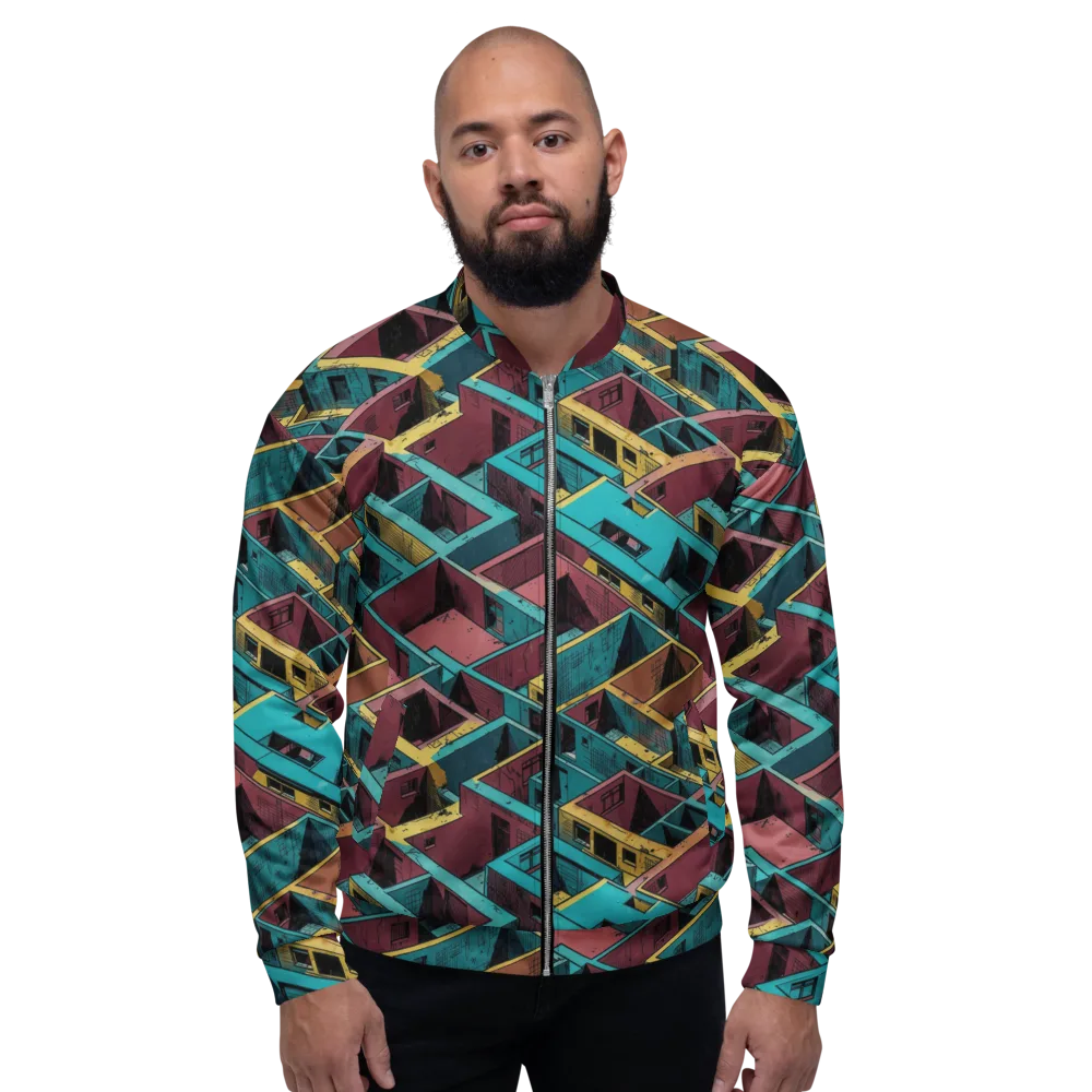 Concrete Kaleidoscope on Bomber Jacket — Front