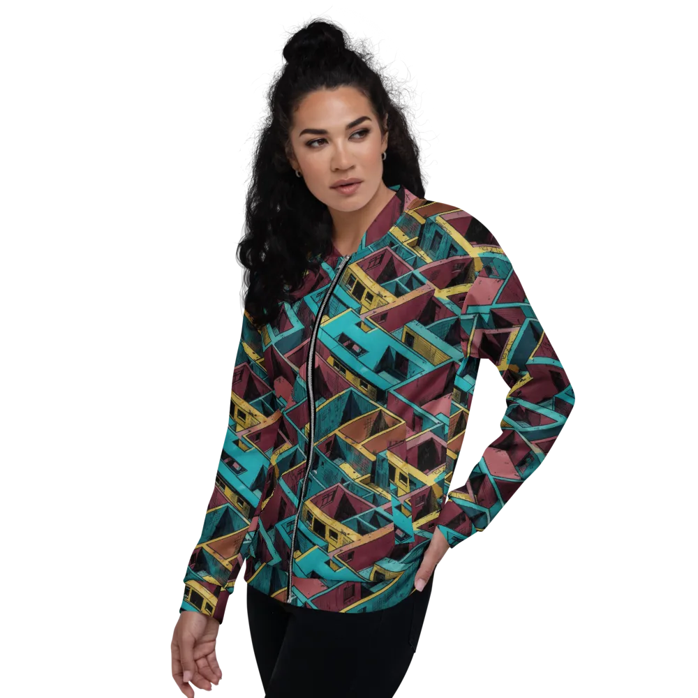 Concrete Kaleidoscope on Bomber Jacket — Left