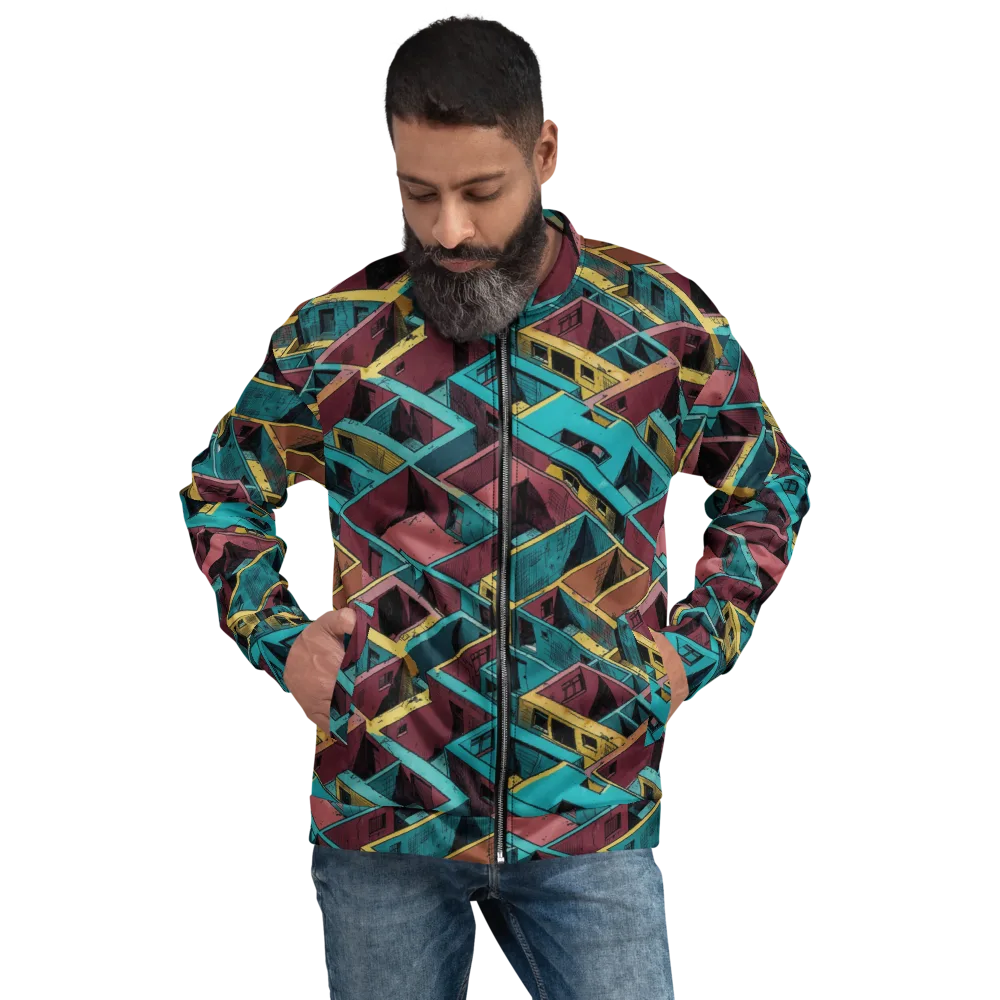 Concrete Kaleidoscope on Bomber Jacket — Front