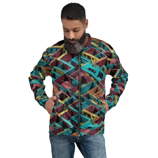 Concrete Kaleidoscope on a Bomber Jacket