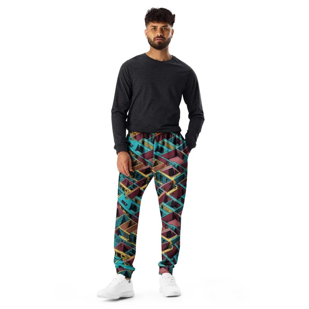 Concrete Kaleidoscope on Men's Joggers — Front