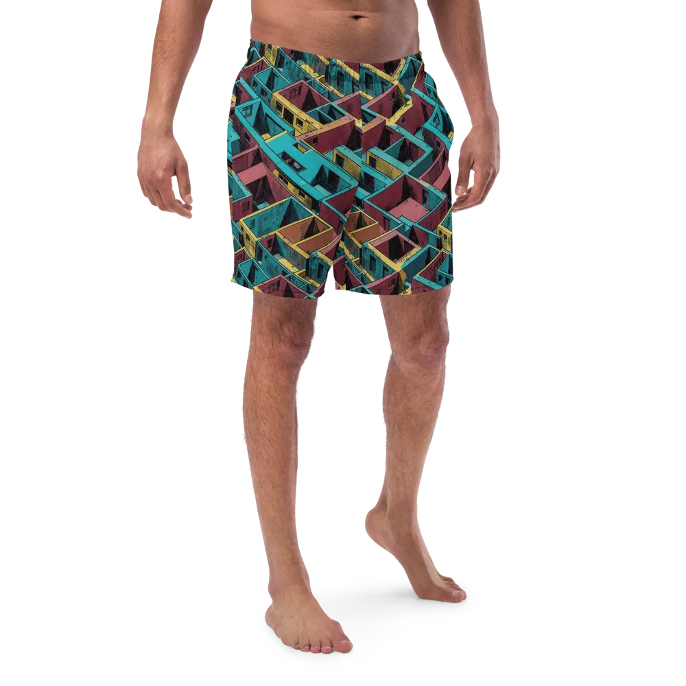 Concrete Kaleidoscope on Swim Trunks — Front