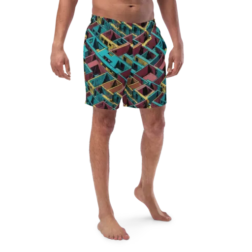 Concrete Kaleidoscope on a Swim Trunks