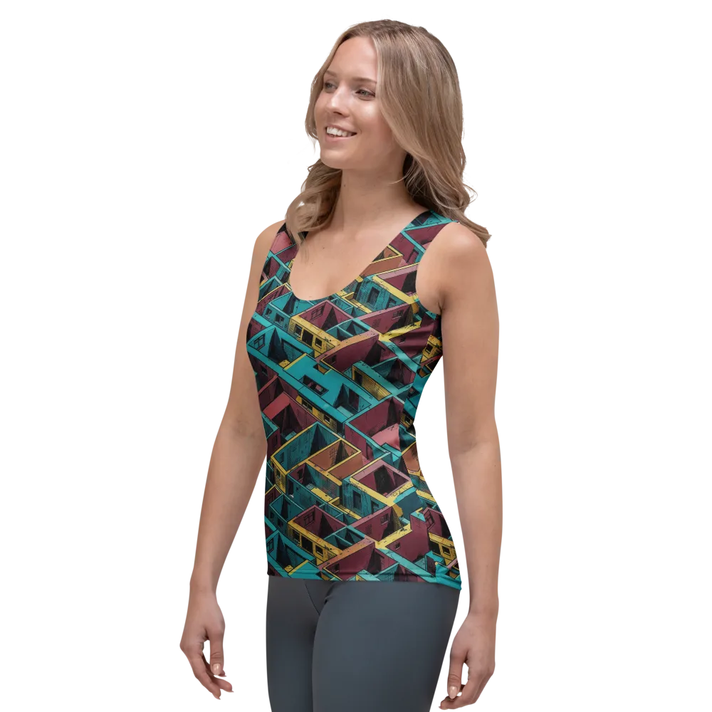 Concrete Kaleidoscope on Women's Tank Top — Left Front