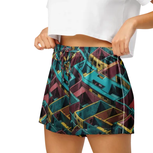 Concrete Kaleidoscope on a Women's Pajama Shorts