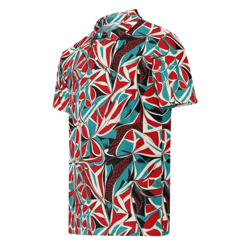 Crimson Tidal on Men's Slim Fit Polo Shirt — Left Front