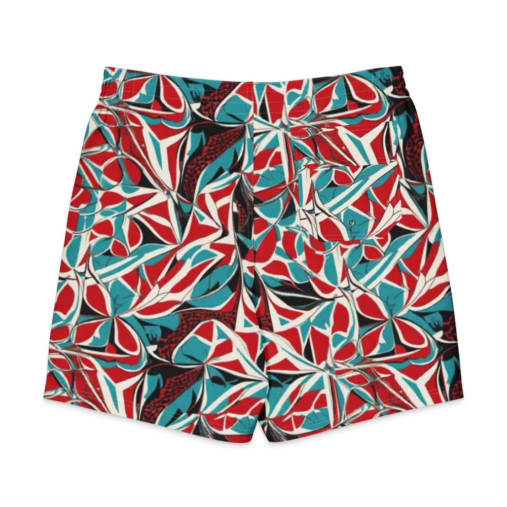Crimson Tidal on Men's Board Shorts — Back