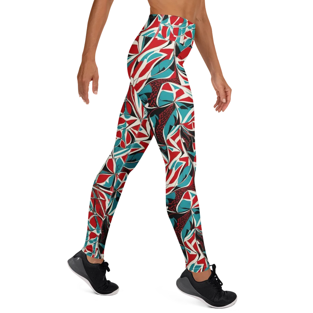 Crimson Tidal on Yoga Leggings — Right