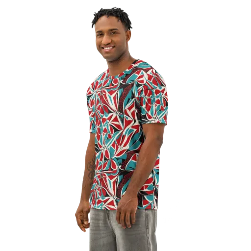 Crimson Tidal on a Men's Cotton Crew Neck T-Shirt