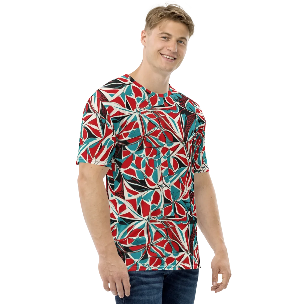 Crimson Tidal on Men's Crew Neck T-Shirt — Right