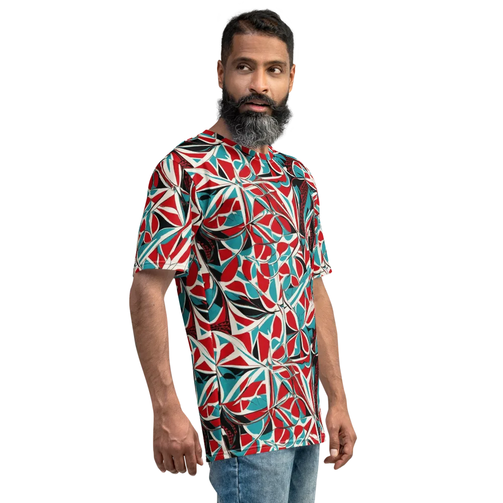 Crimson Tidal on Men's Crew Neck T-Shirt — Right