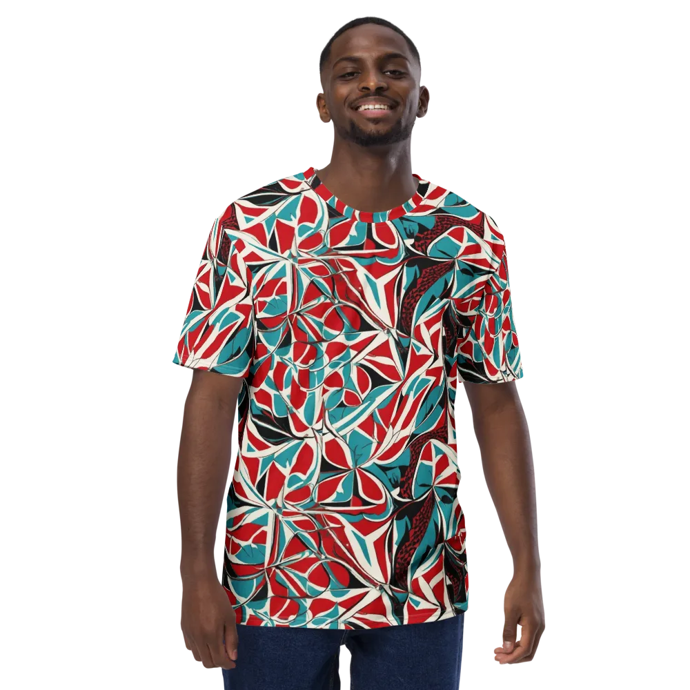 Crimson Tidal on Men's Crew Neck T-Shirt — Front