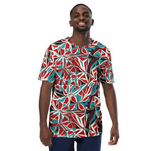 Crimson Tidal on a Men's Crew Neck T-Shirt