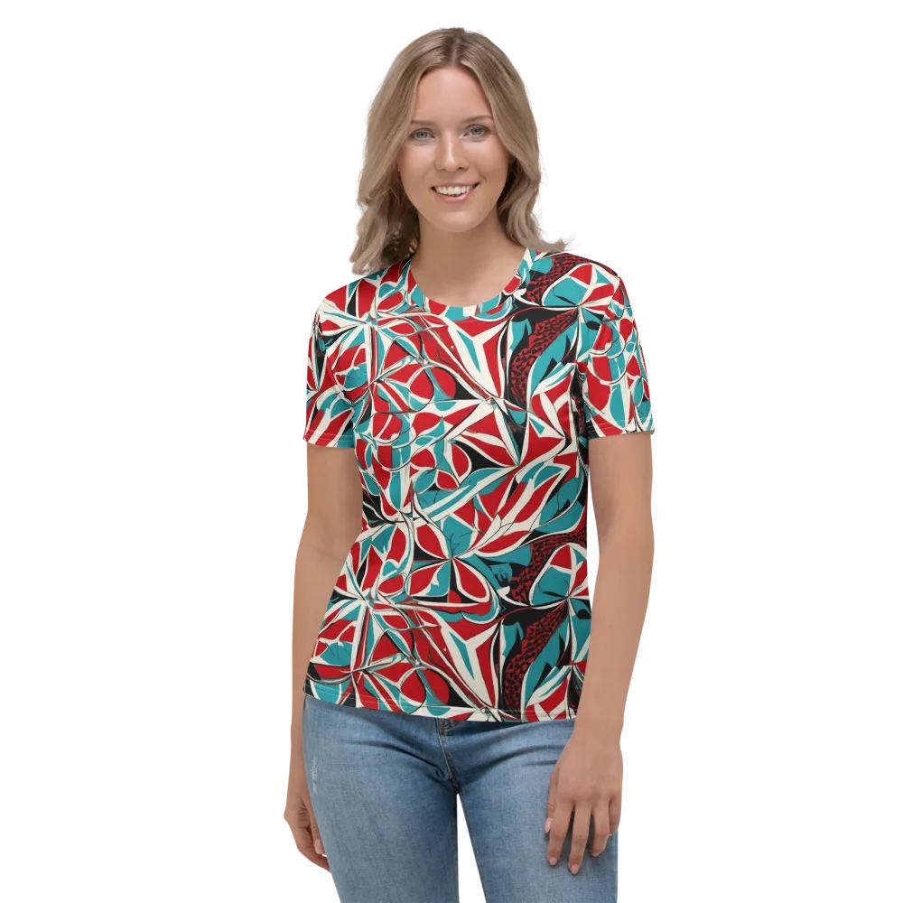 Crimson Tidal on Women's Crew Neck T-Shirt — Front