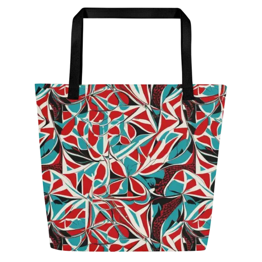 Crimson Tidal on a Large Tote Bag W/ Pocket