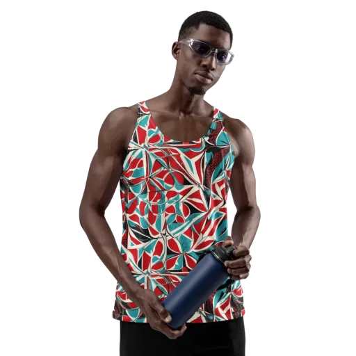 Crimson Tidal on a Men's Tank Top