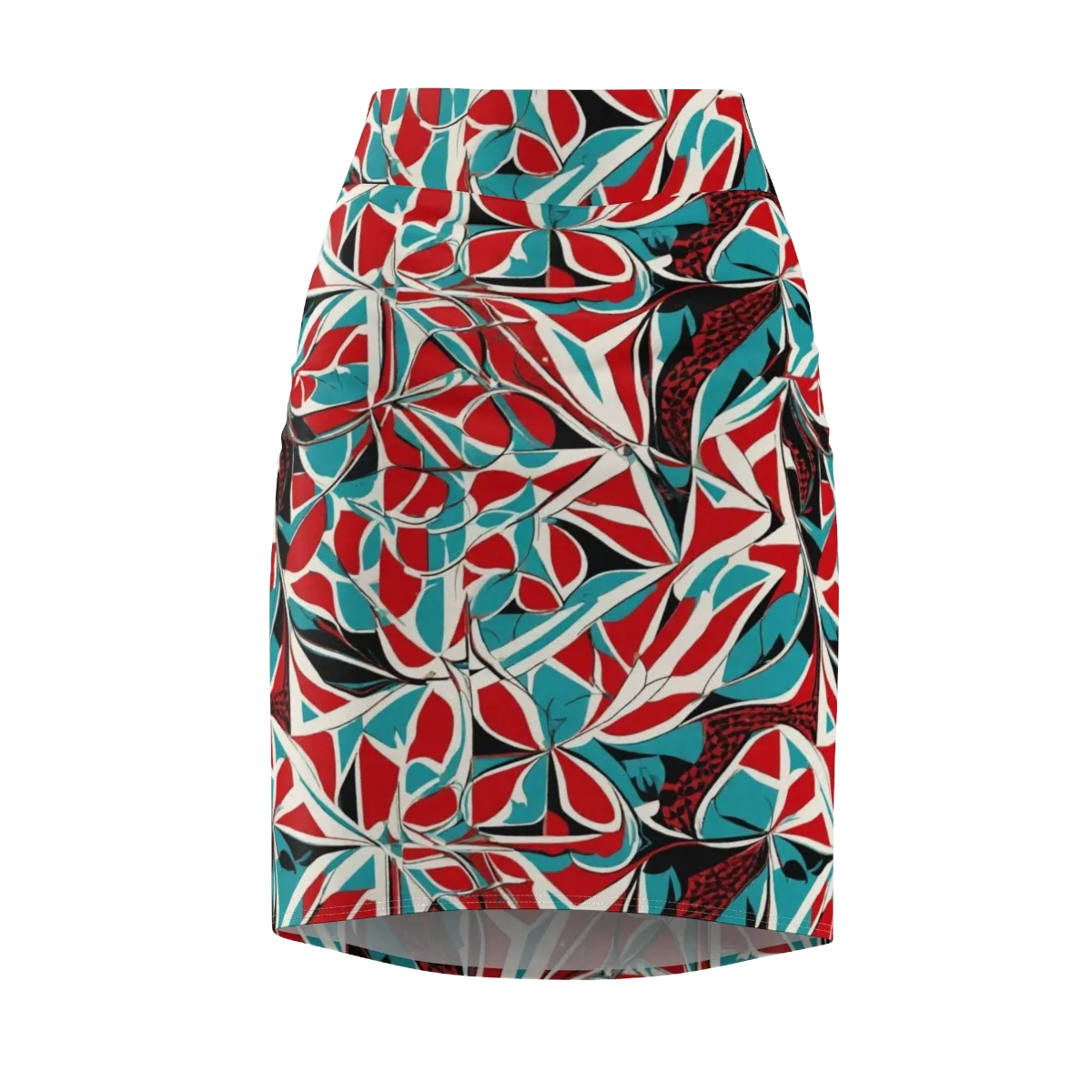 Crimson Tidal on Pencil Skirt — Front