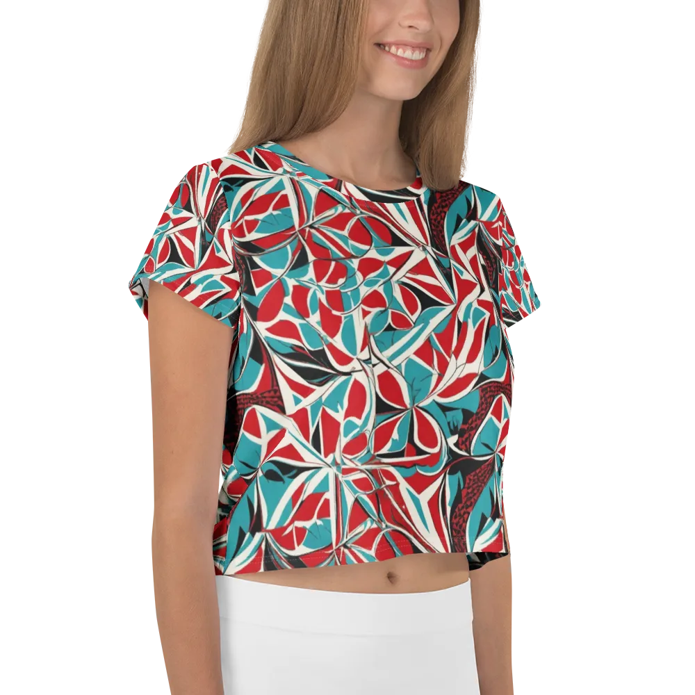 Crimson Tidal on Crop Tee — Right