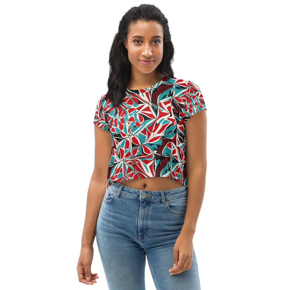 Crimson Tidal on Crop Tee — Front