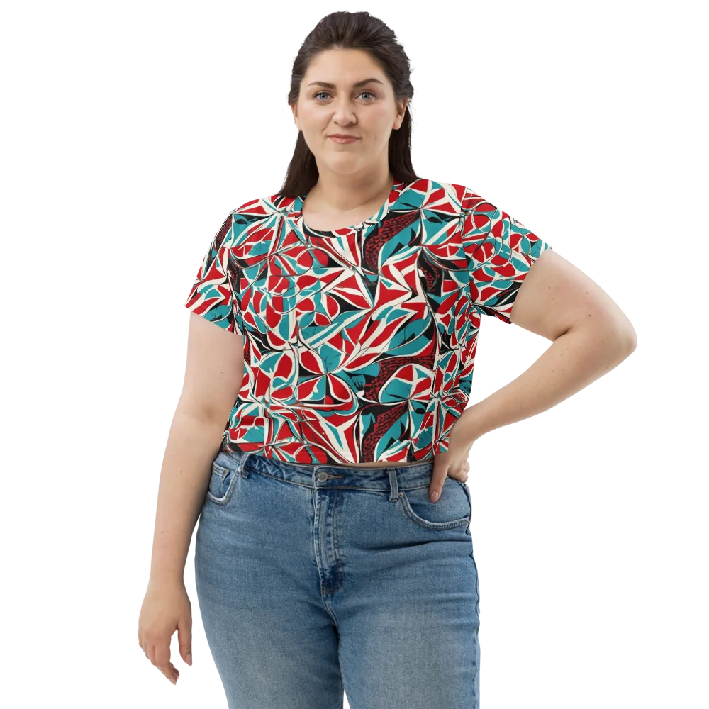 Crimson Tidal on Crop Tee — Front