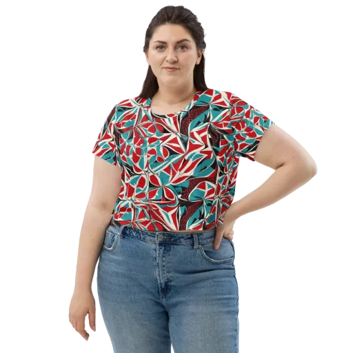 Crimson Tidal on a Crop Tee