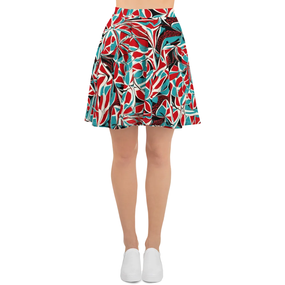Crimson Tidal on Skater Skirt — Front
