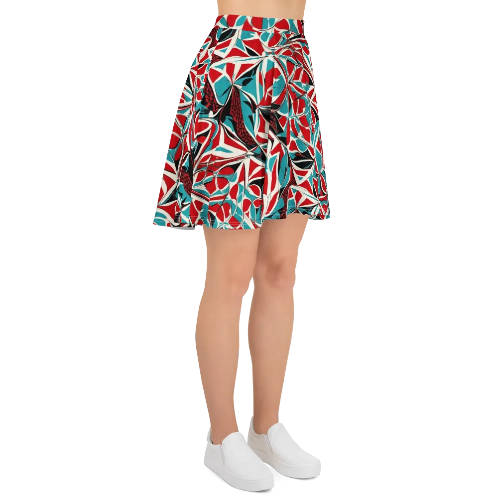 Crimson Tidal on Skater Skirt — Right