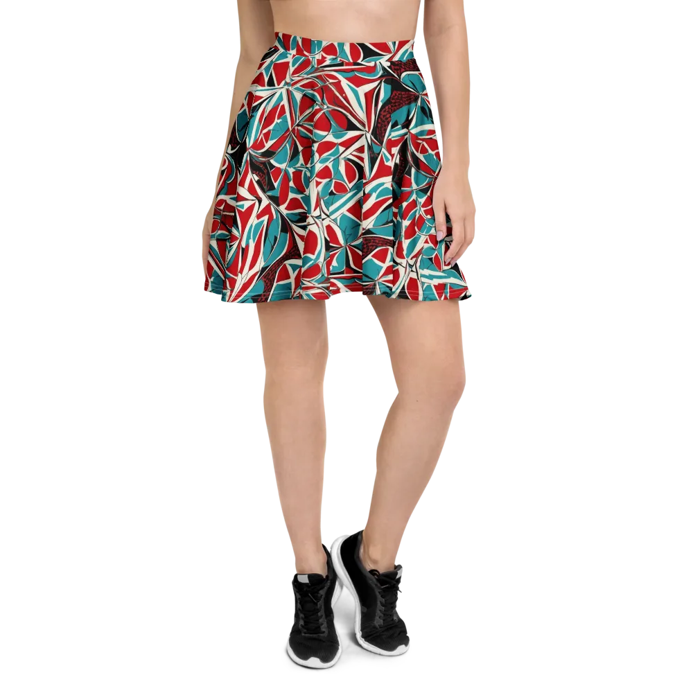 Crimson Tidal on Skater Skirt — Front