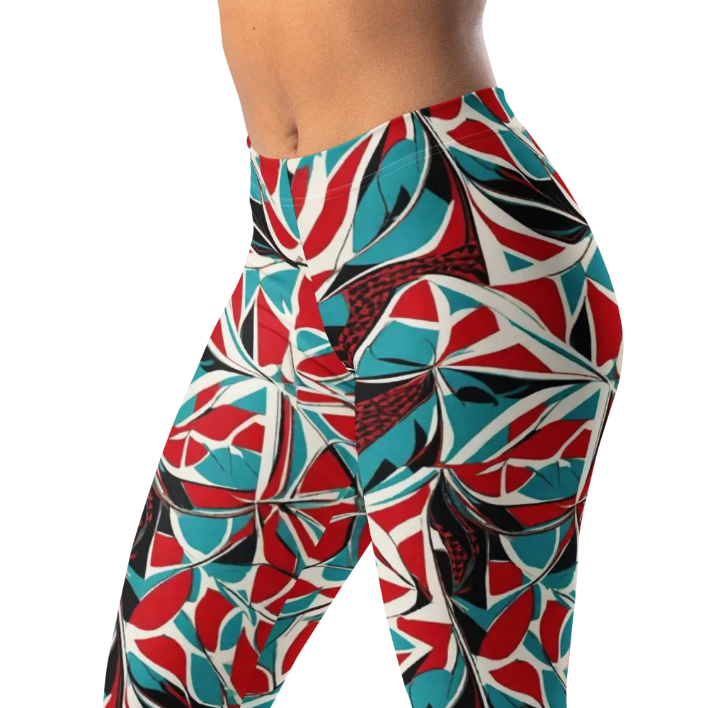 Crimson Tidal on Leggings — Left Front