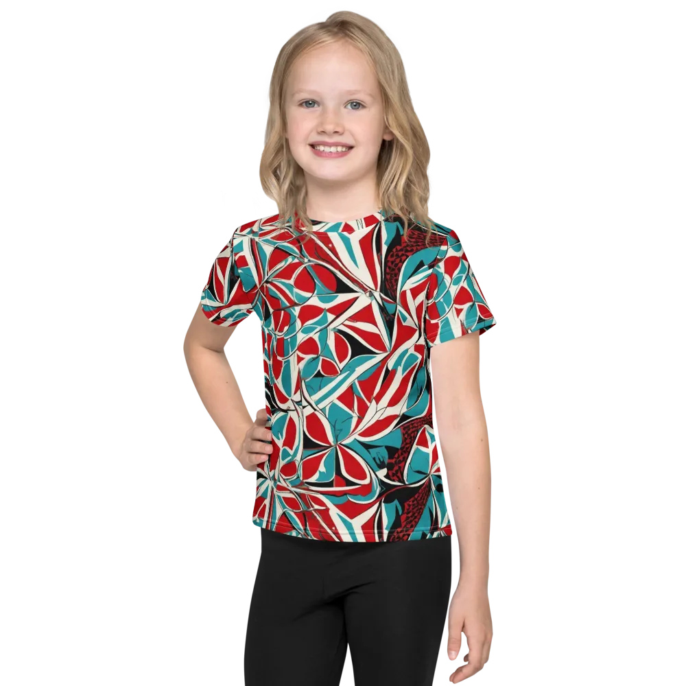 Crimson Tidal on Kids Crew Neck T-Shirt — Front