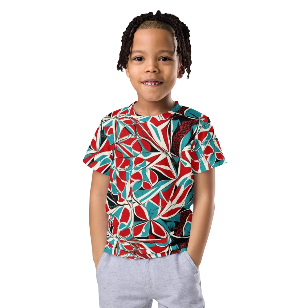 Crimson Tidal on Kids Crew Neck T-Shirt — Front