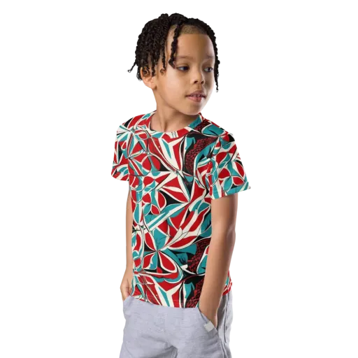 Crimson Tidal on a Kids Crew Neck T-Shirt