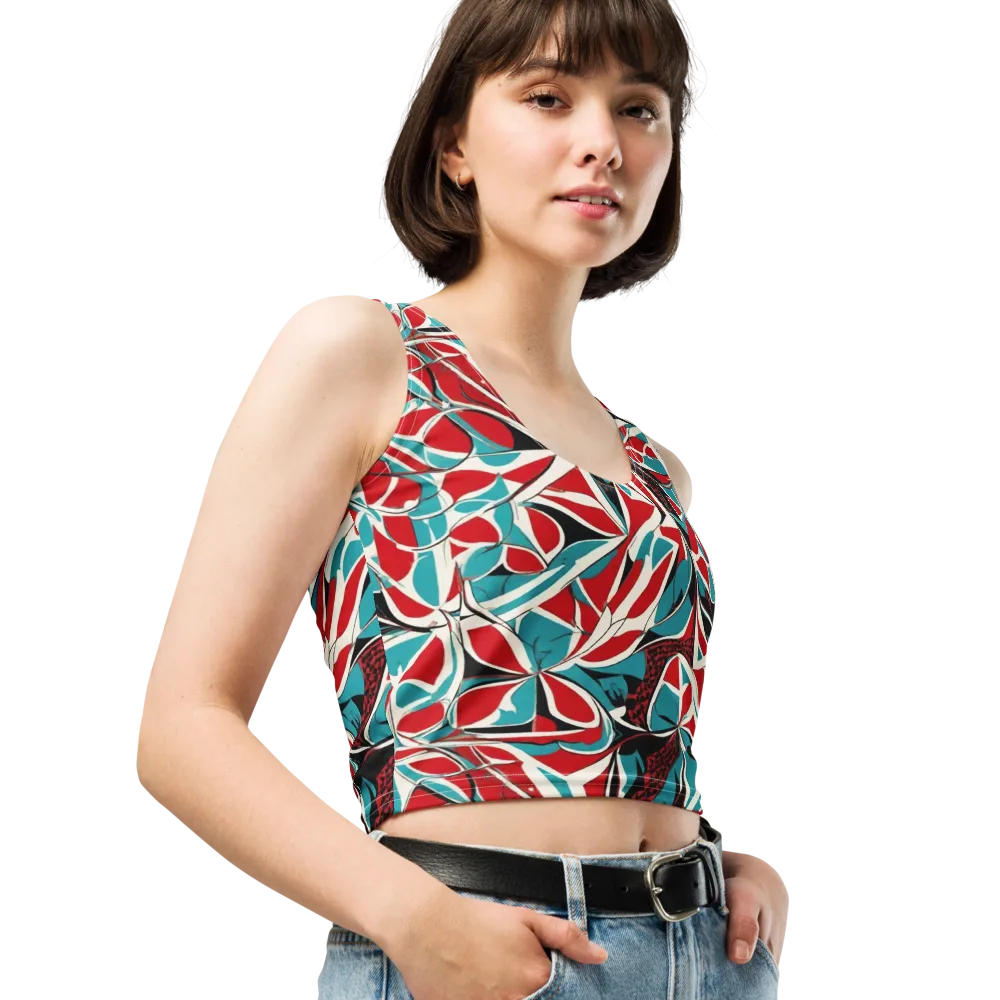 Crimson Tidal on Crop Top — Right Front