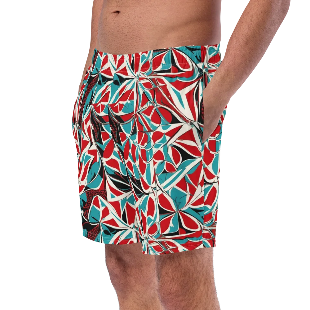 Crimson Tidal on Swim Trunks — Left Front