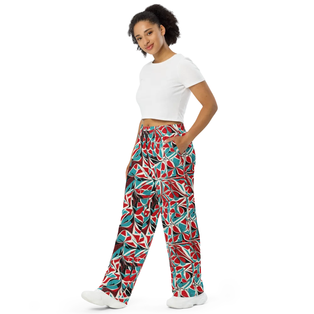 Crimson Tidal on Wide-Leg Pants — Left Front