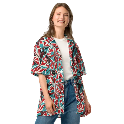 Crimson Tidal on a Button Shirt