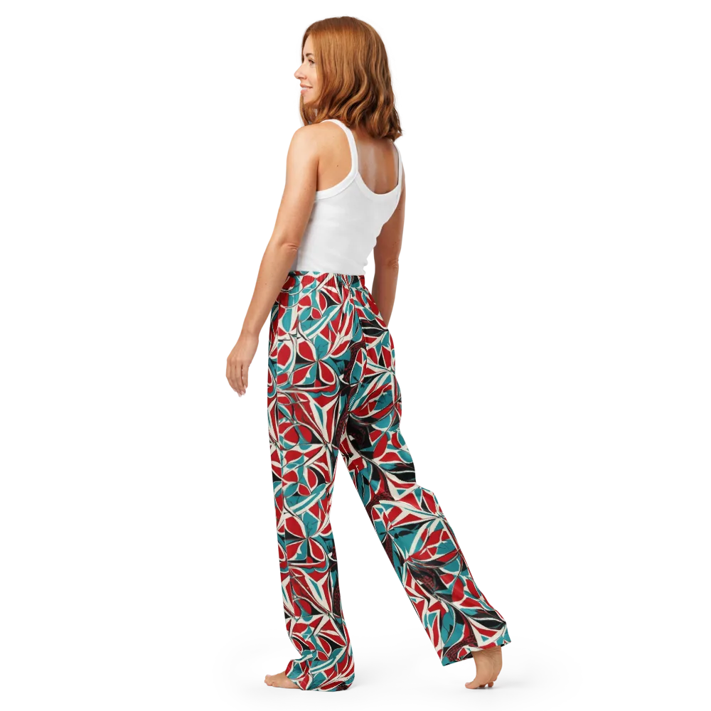 Crimson Tidal on Women's Pajama Pants — Back