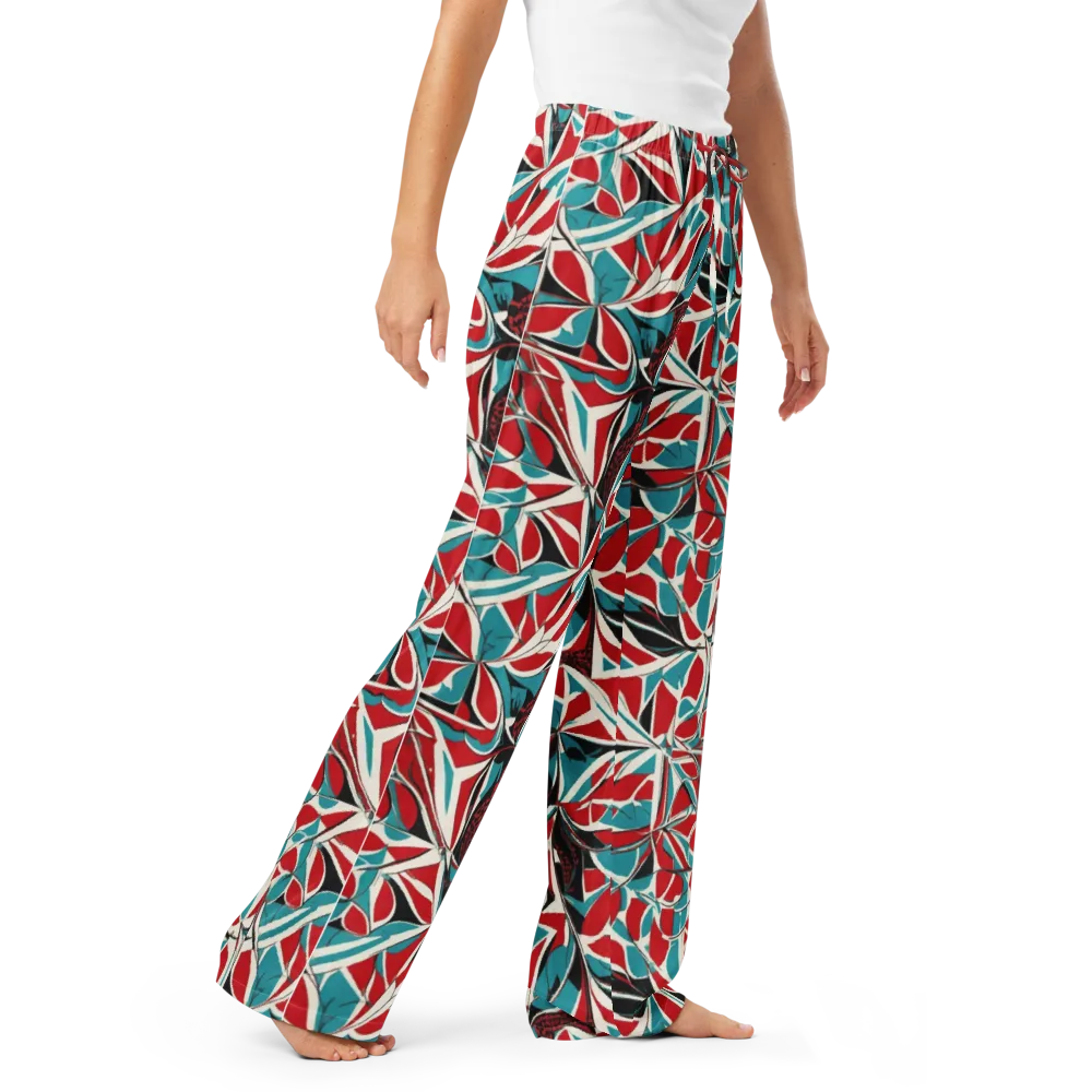 Crimson Tidal on Women's Pajama Pants — Right Front