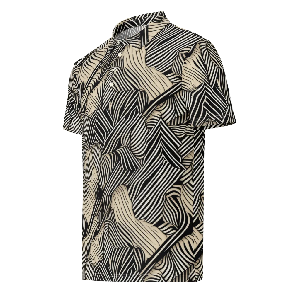 Inkleaf Rhythm on Men's Slim Fit Polo Shirt — Left Front