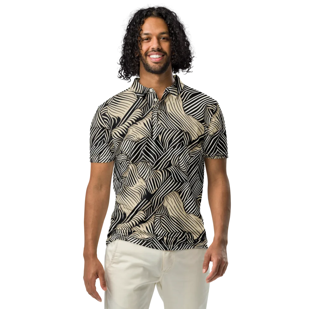 Inkleaf Rhythm on Men's Slim Fit Polo Shirt — Front