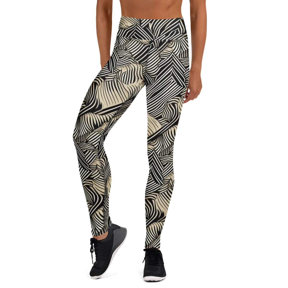 Inkleaf Rhythm on Yoga Leggings — Front