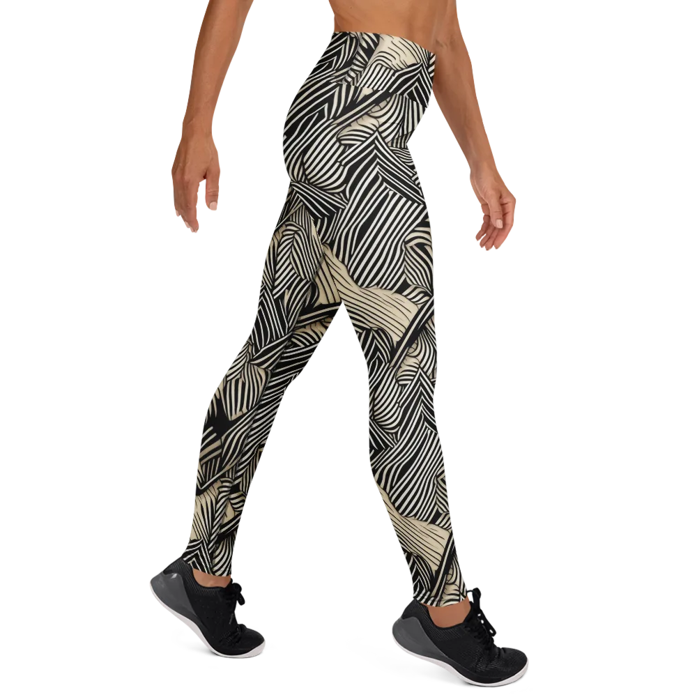 Inkleaf Rhythm on Yoga Leggings — Right