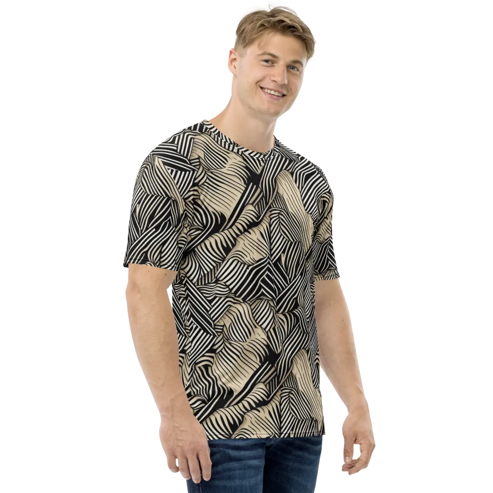 Inkleaf Rhythm on Men's Crew Neck T-Shirt — Right
